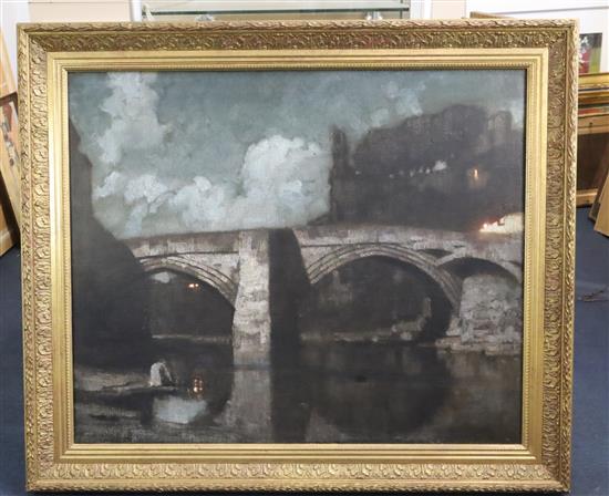 § Harold Speed (1872-1957) Bridge at Night 1894 29 x 35.5in.